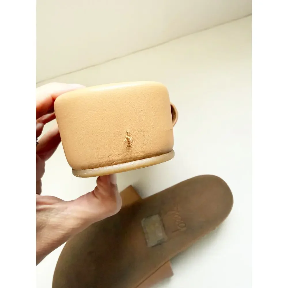 Beek Pelican Slide Platform Snadal In Honey Tan Brown Size 9